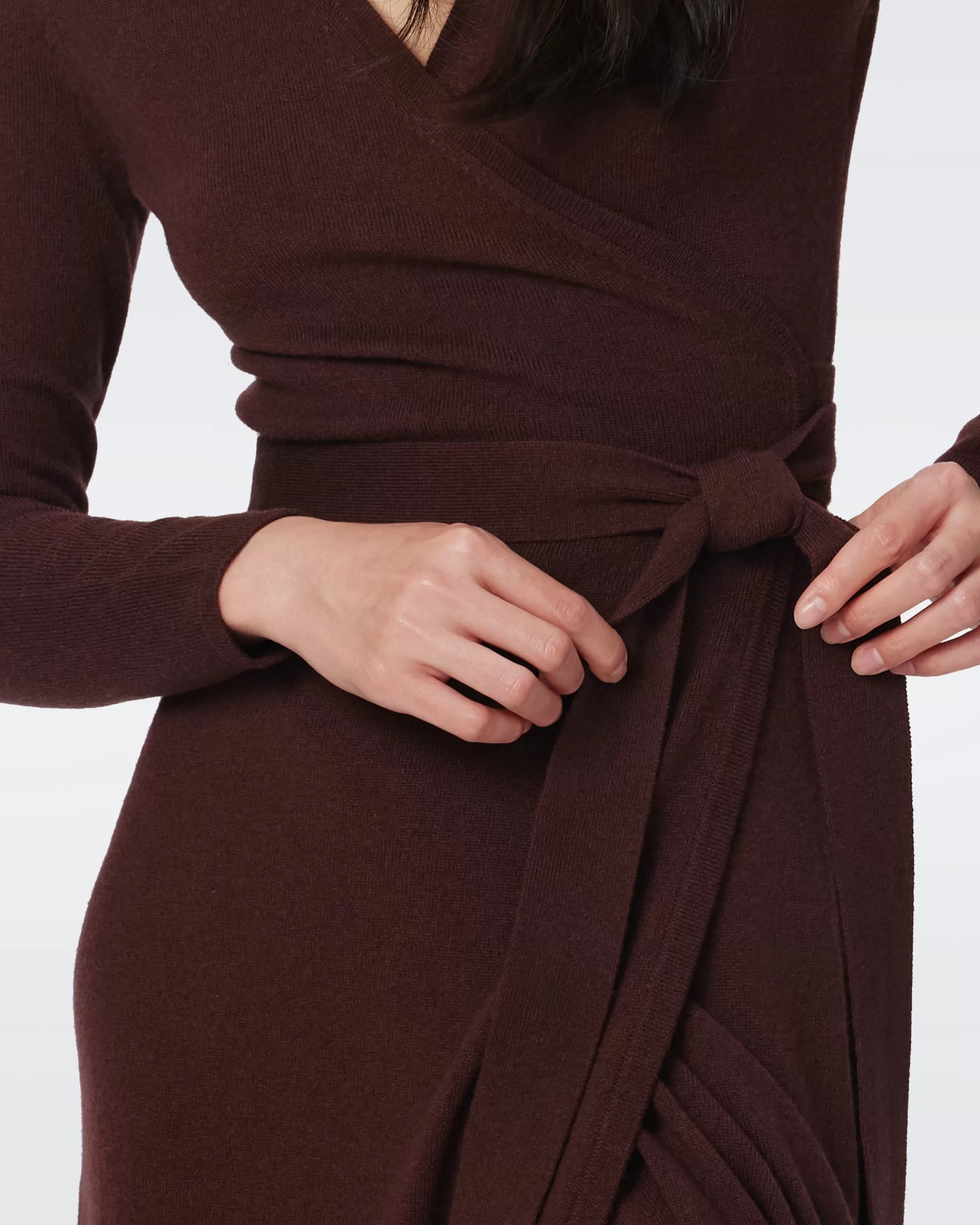 Fashion Astrid Wool-Cashmere Wrap Dress Midi Dresses | Knit Dresses