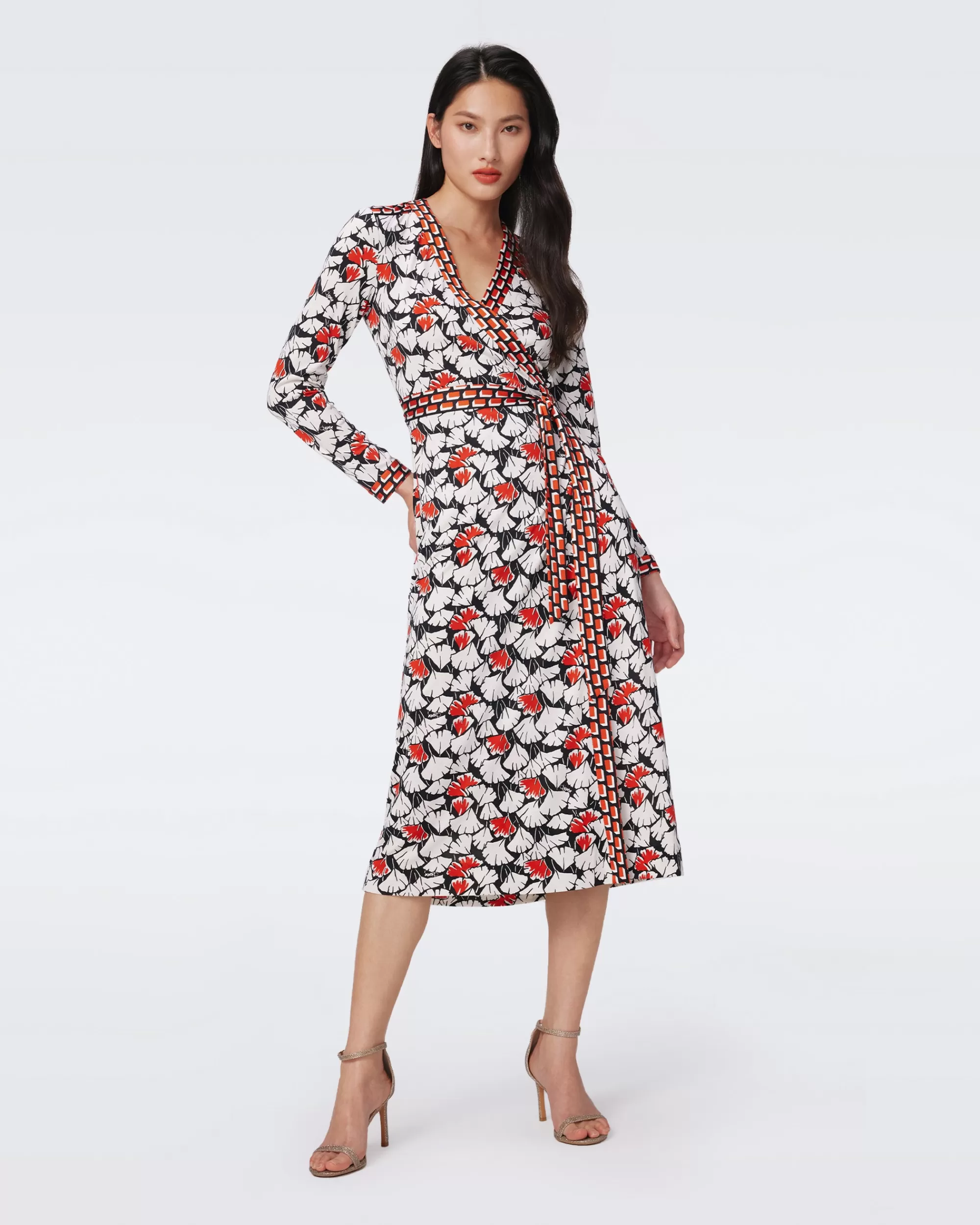 Store Danica Silk Jersey Wrap Dress Midi Dresses | Dresses