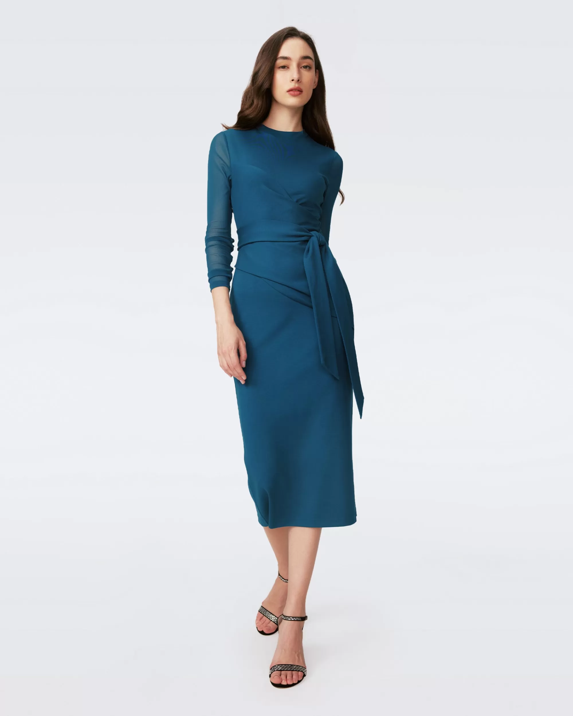 Online Finan Faux Wrap Dress Midi Dresses | Dresses