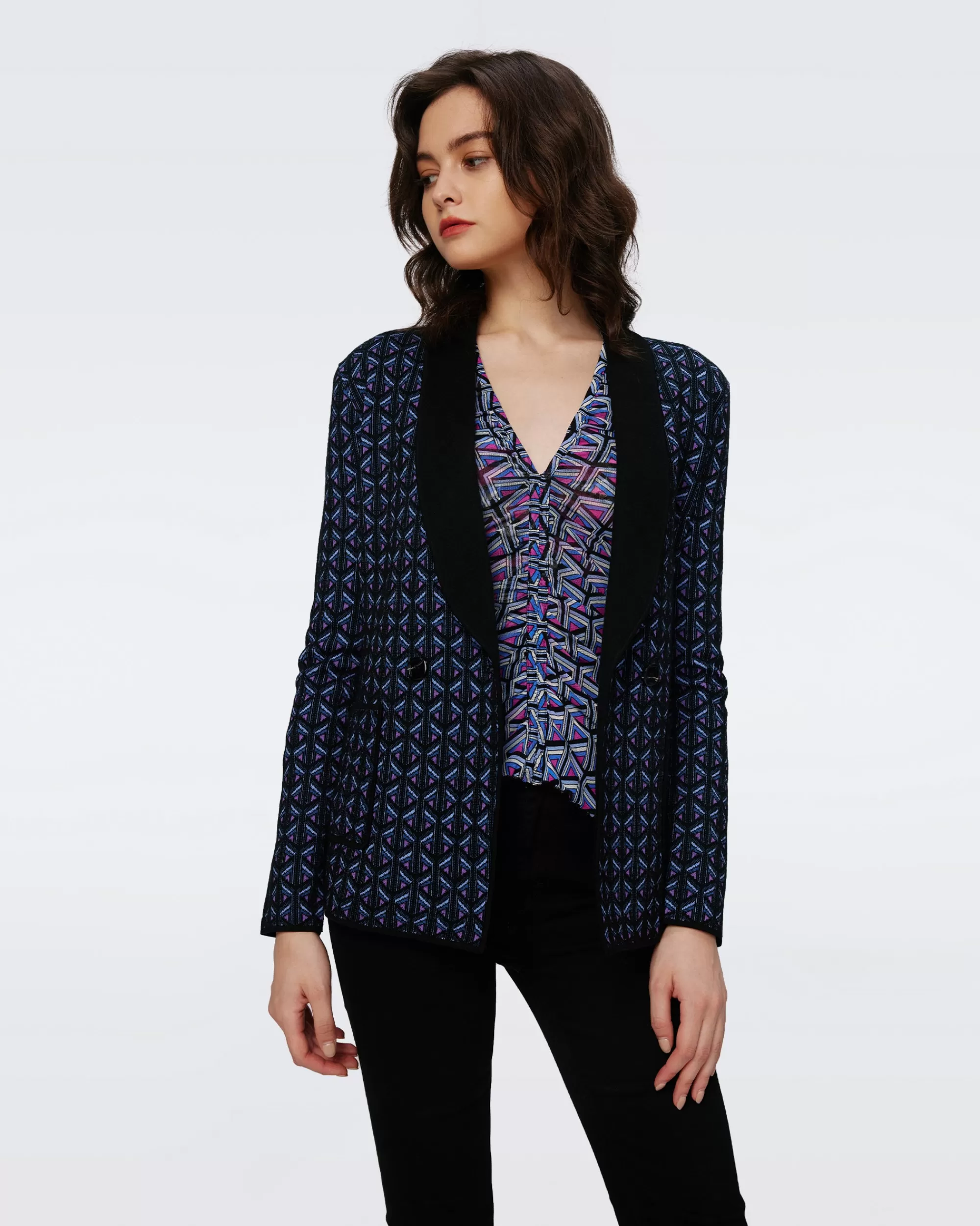 Cheap Trillian Knit Jacquard Wool Jacket Jackets & Coats